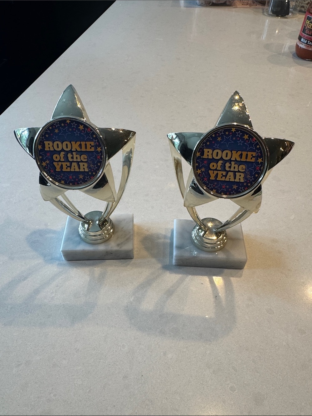Rookie of the Year Star Trophy - Silver Finish 2 trophies